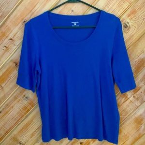 Royal Blue Scoop Neck Tee